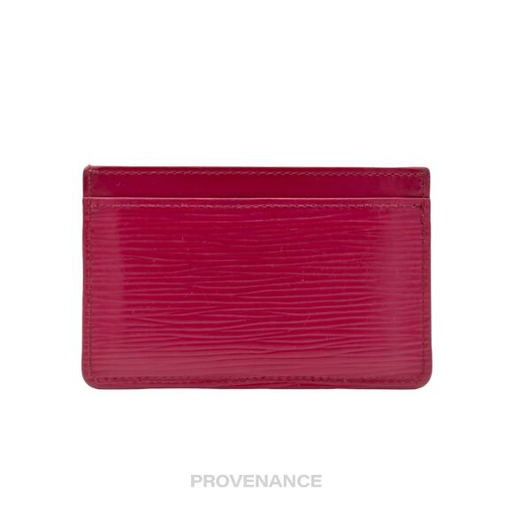 🔴 Louis Vuitton Card Holder Wallet - Fuchsia Epi Leather - Picture 3 of 8